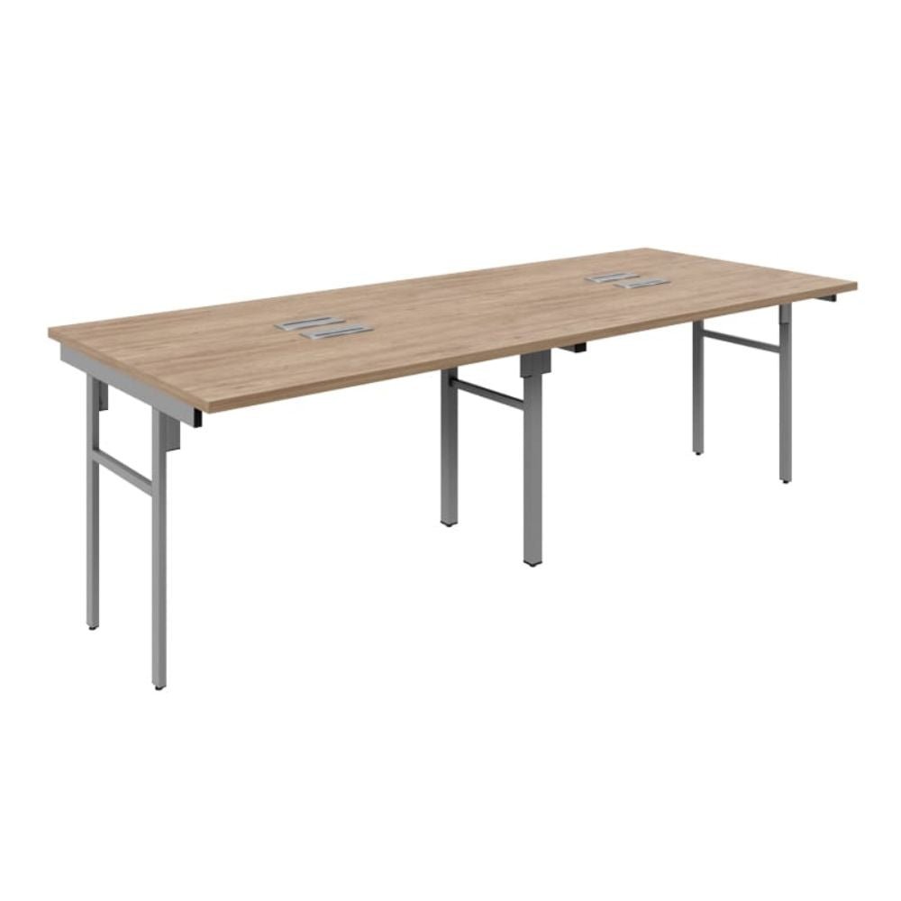 MODULO OFIK E-LINK 736 | Escritorios 4 Usuarios 626 | 1.50x60 | Melamina | Regatón Nivelador | Cantos Protegidos | Interior - 736 - OFIK - NOGAL BEAT - Accesorios