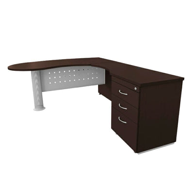 Modulo para Clínica Lateral - OFIK REGGIO 208 - Varios Colores - 3 Gavetas - 208 - OFIK - NOGAL BEAT - Escritorio