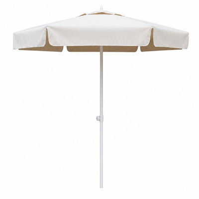 Parasol Comercial Para Cafeterías - RESOL SANTORINI - Marfil - Parasol de aluminio Ø2 m - 06720 - Resol - NOGAL BEAT - Parasol