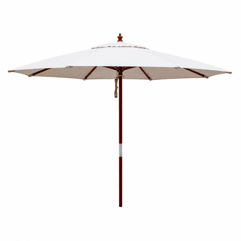 Parasol Comercial Para Terrazas - RESOL MADEIRA - Marfil - Madera Barnizada Ø3 - 06722 - NOGAL BEAT - NOGAL BEAT -