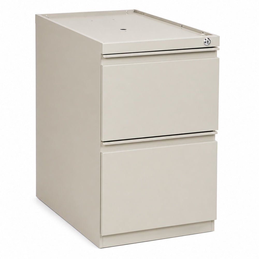 Pedestal Metálico para Escritorio - GEBESA SYNERGY - Frente 41 cm - 2 Gavetas Archivadoras - GEA305 - GEBESA - NOGAL BEAT - Archivero