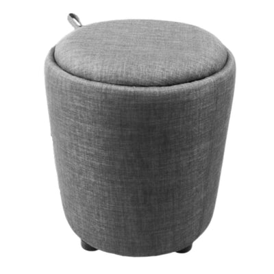 Pouf de Sala de Espera - NOGAL BEAT WILLY - Asiento y Respaldo Tapizado - WILLY - MOBILIARIO EN MOVIMIENTO - NOGAL BEAT - Taburete