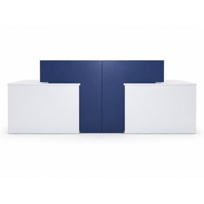 Recepción para Oficina en 2 Secciones con Cubo Intermedio - VERSA RP - RP-845 - VERSA - NOGAL BEAT - Recepción
