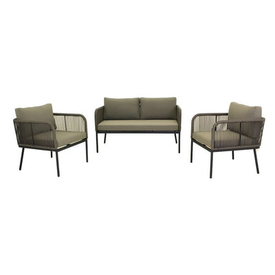 Sala Ocasional para Hotel - NOGAL BEAT LORETO - Varios Colores - Loveseat Estructura Acero Tejido - SALA LORETO - MDO - NOGAL BEAT - Sofá de Terraza