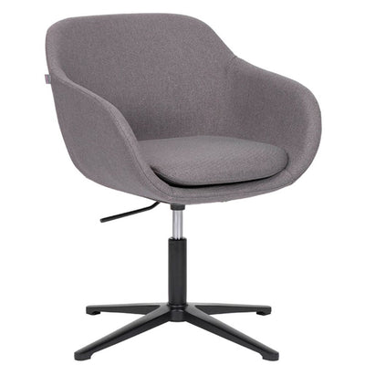 SILLA BRATTI ZEN BASE ALUMINIO | Silla Ocasional Decorativa | Base Negro | Cuerpo Poliuretano | Tapiz Tela | Interior - Zen Base Aluminio - Bratti - NOGAL BEAT - Sillas