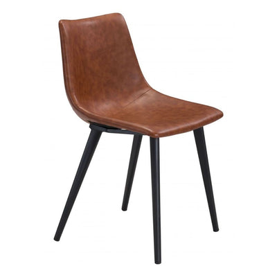 Silla Comercial para Bistró - ZUO 101947 DANIEL DINING CHAIR VINTAGE BROWN - Café - Asiento y Respaldo Tapizados - 101947 - Zuo - NOGAL BEAT - Sillas