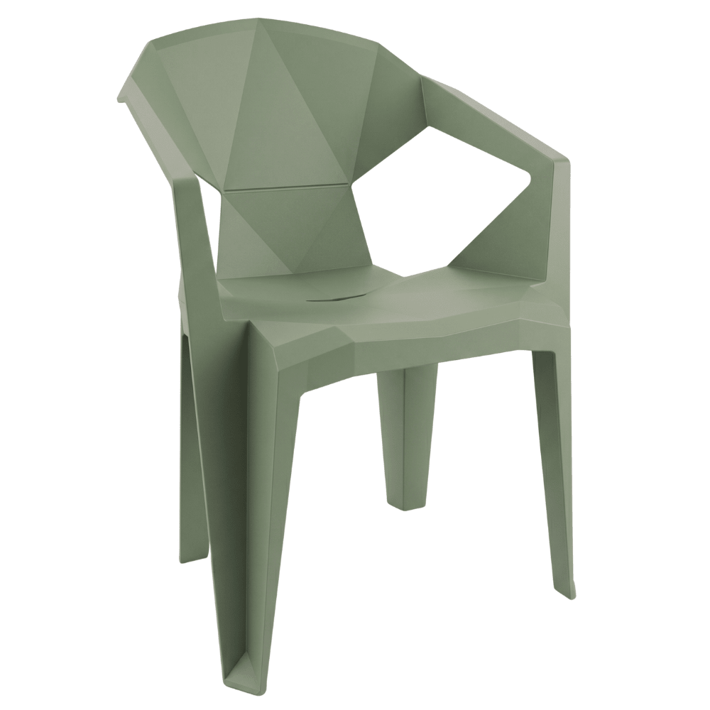 Silla Comercial para Cafetería y Comedor al Aire Libre Monobloc - RESOL DELTA - Varios Colores - Apilable con 4 Puntas y Protección UV - 07164 - Resol - NOGAL BEAT - Sillas
