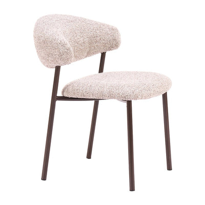 Silla Comercial para Comedor de Empresa - ZUO SEVILLE - Beige Nube - Asiento y Respaldo Tapizados en Tela Tipo Borrego - 110920 - Zuo - NOGAL BEAT - Silla Comercial Interior