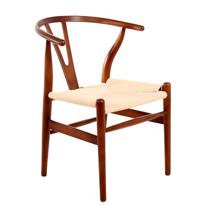 Silla Comercial para Hotel Tipo Hans Jorgen Wegner - NOGAL BEAT COPENHAGUE - Varios Colores - Asiento Tejido Fibra Natural y Estructura Madera - SILLA COPENHAGUE - MDO - NOGAL BEAT - Silla Comercial Interior