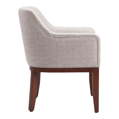Silla Comercial para Hotel - ZUO BERBERA - Gris - Asiento y Respaldo Tapizados - 109977 - Zuo - NOGAL BEAT - Silla Comercial Interior