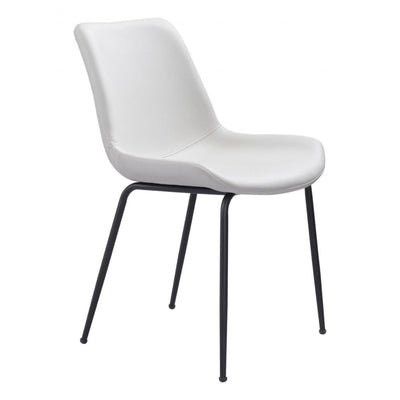 Silla Comercial para Hotel - ZUO BYRON DINING CHAIR WHITE 101779 - Blanco - Asiento y Respaldo Tapizados - 101779 - Zuo - NOGAL BEAT - Sillas
