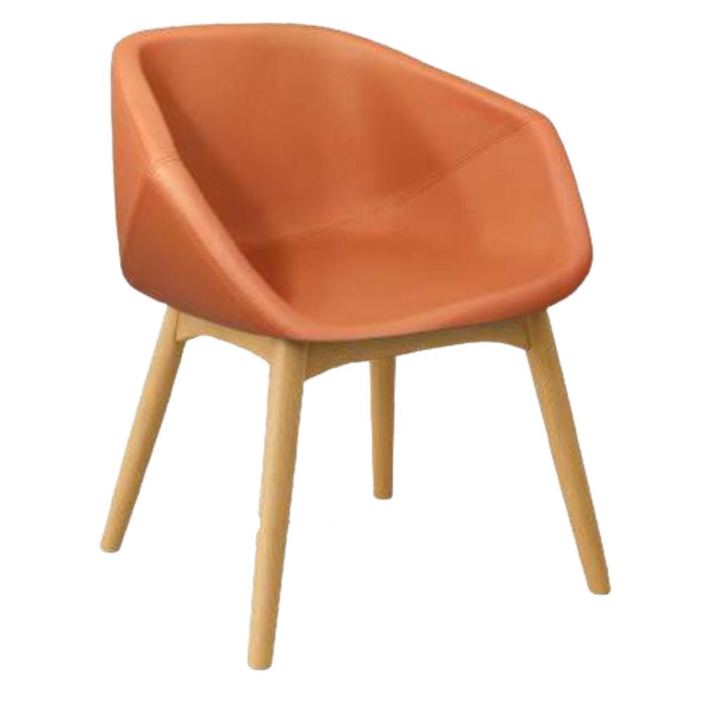 Silla Comercial para Restaurante - NOGAL BEAT PITCHER BASE MADERA - Varios colores - Asiento y Respaldo Tapizado - PITCHER BASE MADERA - MOBILIARIO EN MOVIMIENTO - NOGAL BEAT - Sillas