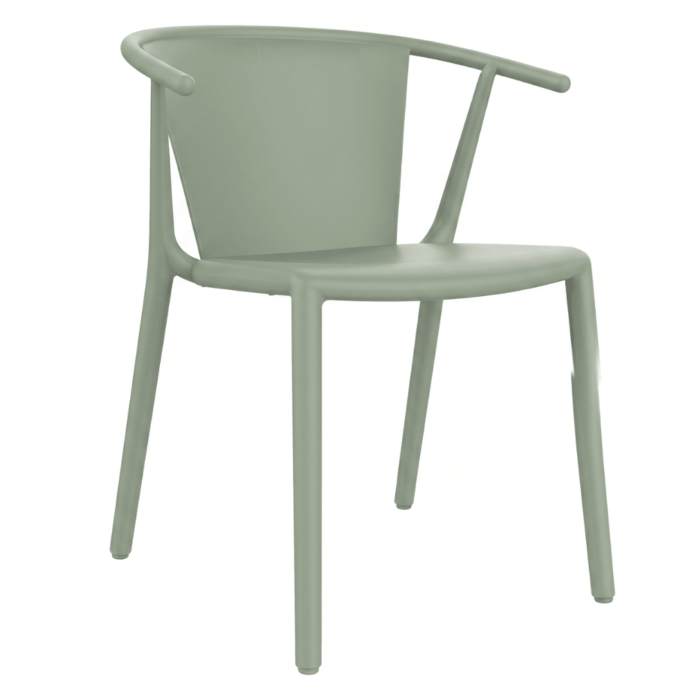 Silla Comercial para Terraza Protección UV - RESOL STEELY - Varios Colores - Asiento y Respaldo en Polipropileno - 6658 - Resol - NOGAL BEAT - Silla Comercial Exterior