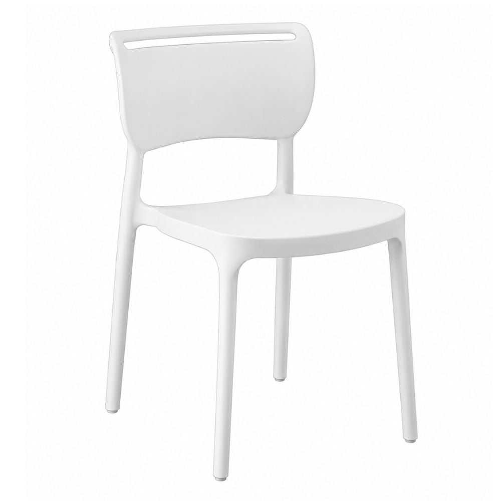 Silla de Intemperie para Zona de Jardín - NOGAL BEAT CAMELIA - Blanco - Polipropileno - SILLA CAMELIA Blanco - CAMCO - NOGAL BEAT - Silla de Terraza