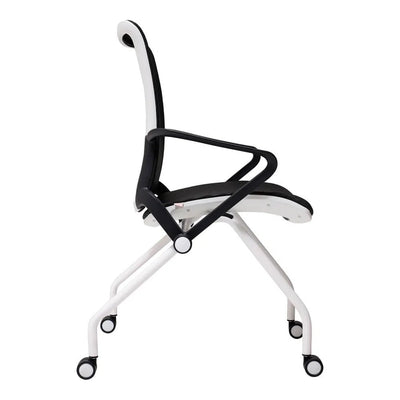 Silla de Oficina de Visita - VERSA ALTUS - Estructura Aluminio - Asiento Abatible y Respaldo Reclinable en Malla - AL-2516 - VERSA - NOGAL BEAT - Silla de Visita