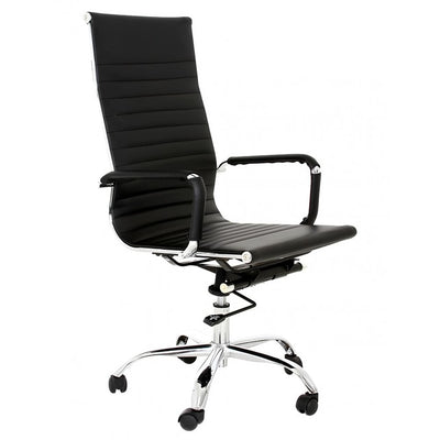 Silla de Oficina Directiva - NOGAL BEAT CÁDIZ ECO - Varios Colores - Asiento y Respaldo Tapizados - CÁDIZ RESPALDO ALTO ECO - MDO - NOGAL BEAT - Silla Directiva