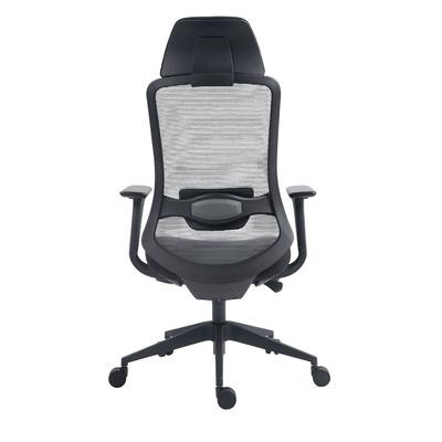 Silla De Oficina Ejecutiva - ALBAR AC - 30 NN - Negra - Respaldo En Malla y Asiento Tapizado - AC - 30 NN - ALBAR - NOGAL BEAT - Silla de oficina