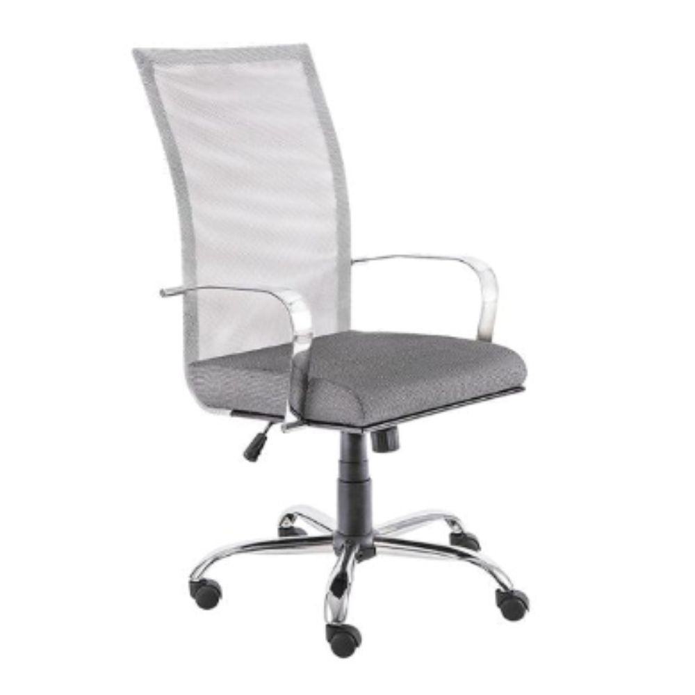 Silla De Oficina Ejecutiva - ALBAR M - 150 C - Varios Colores - Respaldo En Malla y Asiento Tapizado - M - 150 C - ALBAR - NOGAL BEAT - Sillas de Oficina