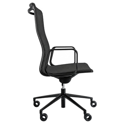 Silla de Oficina Ejecutiva Reclinante - REQUIEZ RAIL RE-3030 - Color Único - 5 Puntas con Respaldo Alto Reclinable y Brazos - 101-3030N-01-ESP - Requiez - NOGAL BEAT - Silla Ejecutiva