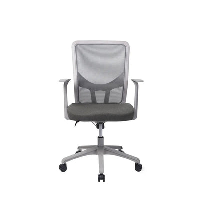 Silla de Oficina Ejecutiva - VERSA ALTUS PRATA - Estructura Aluminio - Asiento Tapizado en Tela con Costura y Respaldo - AL-294G - VERSA - NOGAL BEAT - Silla Ejecutiva