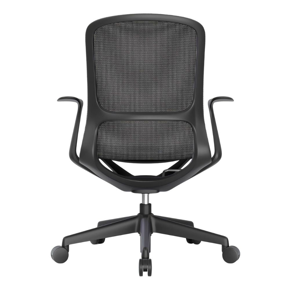 Silla de Oficina Operativa Ergonómica - OFFIHO RAINBOW OHE - 101 - Negro - Respaldo y Asiento en Malla - OHE-101Negro - OFFIHO - NOGAL BEAT - Silla de Oficina
