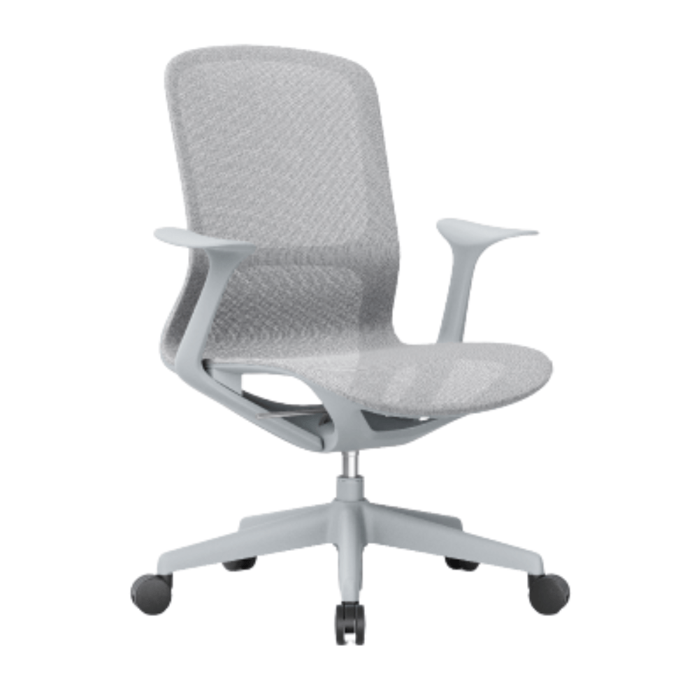 Silla de Oficina Operativa Ergonómica - OFFIHO RAINBOW OHE - 101Gris - Respaldo y Asiento en Malla - OHE-101Gris - OFFIHO - NOGAL BEAT - Sillas de Oficina