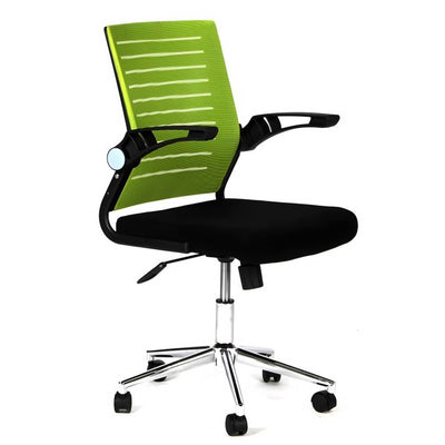 Silla de Oficina Operativa - NOGAL BEAT MALAGA NEGRA - Varios Colores - Respaldo en Malla y Asiento Tapizado - SILLA MALAGA BASE NEGRA - MDO - NOGAL BEAT - Silla Operativa