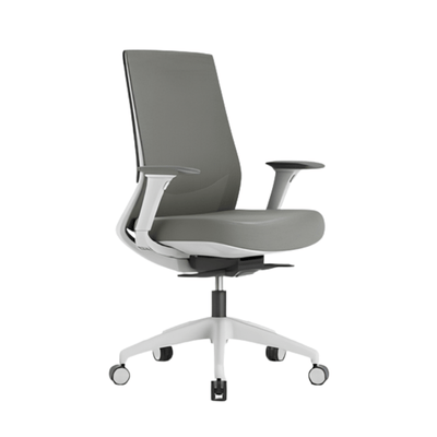 Silla De Oficina Operativa Soporte Lumbar - TECHNO ROYAL WHITE RESPALDO BAJO - Asiento y Respaldo Tapizado - Royal White Respaldo Bajo - techno - NOGAL BEAT - silla