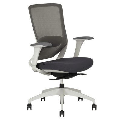 Silla de Oficina Operativa - TECHNO SOUL EXPRESS WHITE RESPALDO BAJO - Blanca - Respaldo en Malla y Asiento Tapizado - Soul Express White Respaldo Bajo - Techno - NOGAL BEAT - Silla Operativa