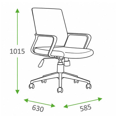 Silla de Oficina Operativa - VERSA ERGOSTAR LIT OPERATIVA - Negro - Respaldo en Malla y Asiento Tapizado - ES-200 - VERSA - NOGAL BEAT - Silla Operativa