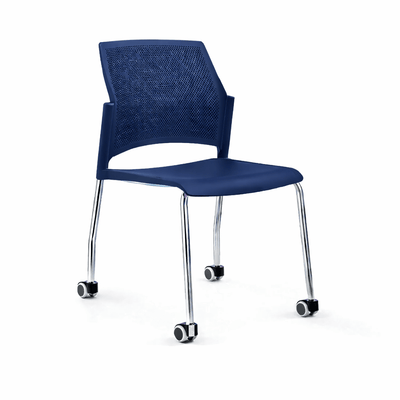 Silla de Oficina Respaldo Multiperforado - LABENZE REPLAY 106 - 0620r - Varios Colores - Patas Tubular Cromo sin Brazos - 106-0620r - Labenze - NOGAL BEAT - Sillas de Oficina