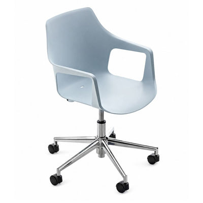 Silla de Oficina Secretarial - COLOS VESPER 2SWal - Con Brazos - Varios Colores - Asiento y Respaldo en Polipropileno - VESPER 2SWal - Colos - NOGAL BEAT - Silla Secretarial