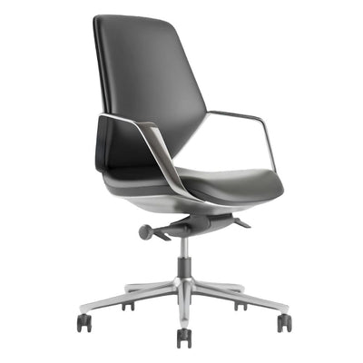 Silla de Oficina Secretarial - NOGAL BEAT STARK MEDIO - Asiento y Respaldo Tapizado - STARK MEDIO - MOBILIARIO EN MOVIMIENTO - NOGAL BEAT - Sillas de oficina