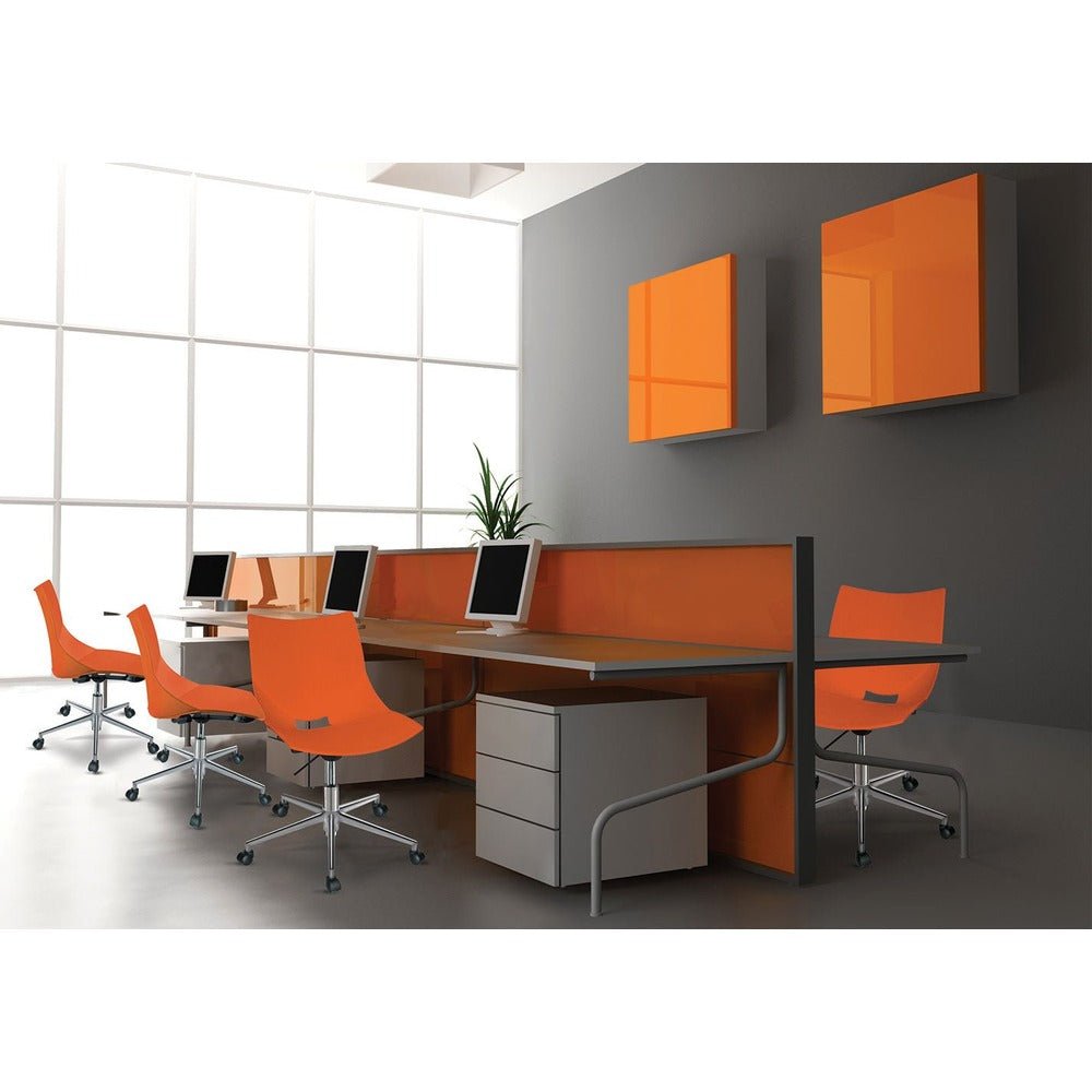 Silla de Oficina Secretarial - OFFIHO SHELL OHS-37 - Varios Colores - Asiento y Respaldo en Polipropileno - OHS-37 - OFFIHO - NOGAL BEAT - Silla Secretarial
