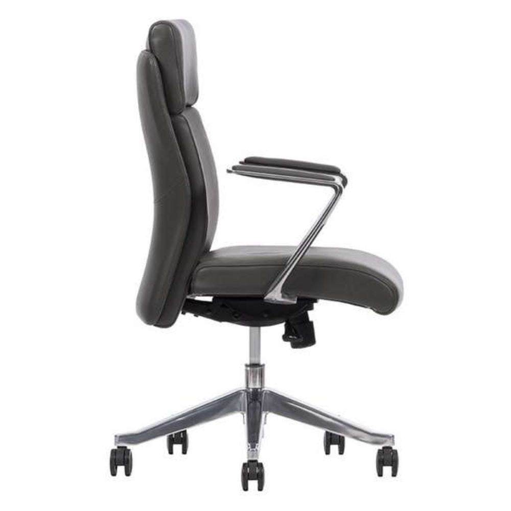 Silla De Oficina Synchro - TECHNO CEO RESPALDO BAJO - Varios Colores - Respaldo y Asiento Tapizado - CEO RESPALDO BAJO Gris - Techno - NOGAL BEAT - Silla para oficina