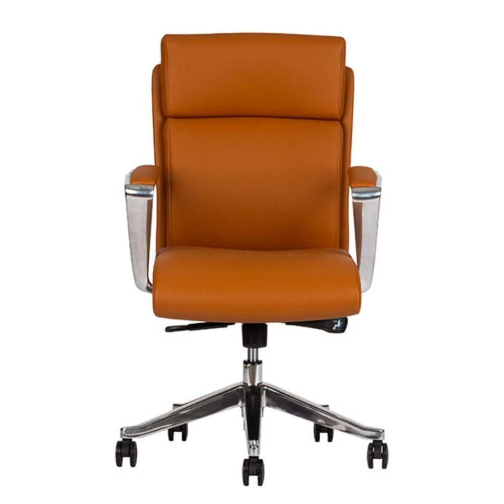 Silla De Oficina Synchro - TECHNO CEO RESPALDO BAJO - Varios Colores - Respaldo y Asiento Tapizado - CEO RESPALDO BAJO Camello - Techno - NOGAL BEAT - Silla para oficina