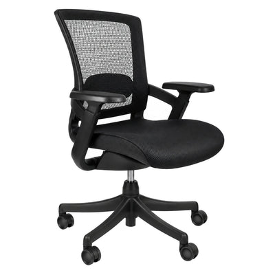 Silla de Oficina Task Skate Estructura Negra - REQUIEZ SKATE RM-9025N/NG 102-09025 - Negro - Mesh Negra Lisa con Base de Nylon - 102-09025-NN-ESP - Requiez - NOGAL BEAT - Silla Operativa
