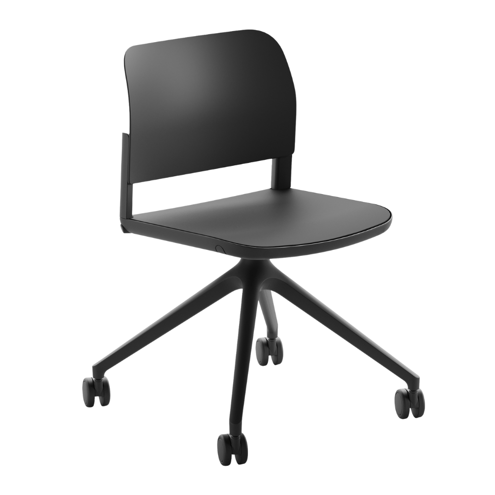 Silla de Oficina Visita Ergonómica - OFFIHO CIAO OHS - 11 negro - Asiento y Respaldo en Polipropileno - OHS - 11 negro - OFFIHO - NOGAL BEAT - Sillas de Oficina