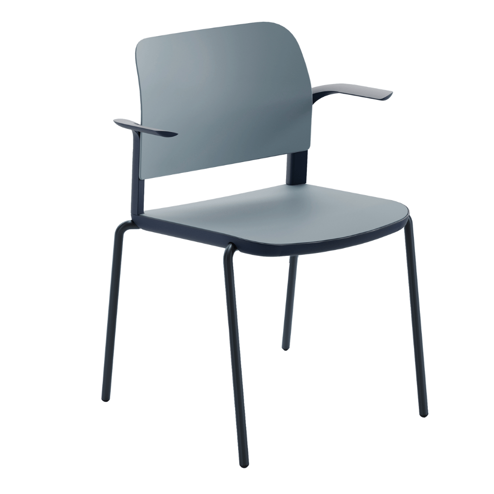 Silla de Oficina Visita Ergonómica - OFFIHO CIAO OHV - 11 - Varios Colores - Asiento y Respaldo en Polipropileno - OHV - 11B - OFFIHO - NOGAL BEAT - Sillas de Oficina