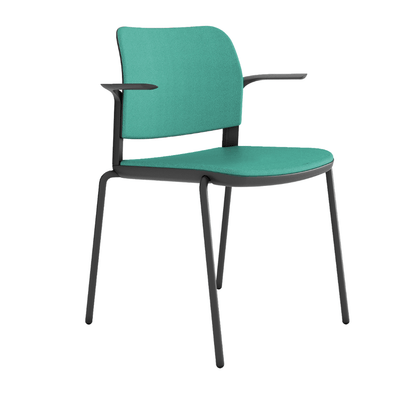 Silla de Oficina Visita Ergonómica - OFFIHO CIAO OHV - 12 negro - Varios Colores - Asiento y Respaldo Tapizados - OHV - 12B negro - OFFIHO - NOGAL BEAT - Sillas de Oficina