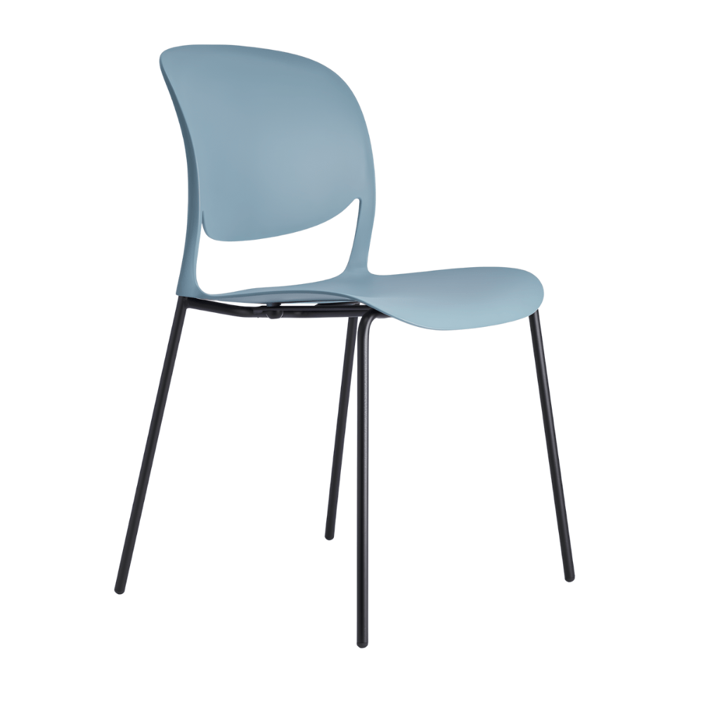 Silla de Oficina Visita Ergonómica - REQUIEZ OUTLINE RE - 614 - Varios Colores - Sin Brazos y 4 Puntas con Tubulares de Acero - RE-614 - Requiez - NOGAL BEAT - Sillas de Oficina