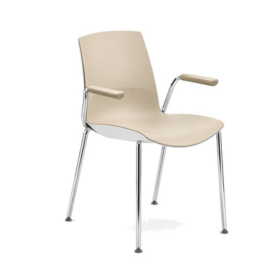 Silla de Oficina Visita - INFINITI NOW - Con Brazos - Varios Colores - Asiento y Respaldo en Polipropileno - 110-1120B-SND-ESP - Infiniti - NOGAL BEAT - Silla de Visita