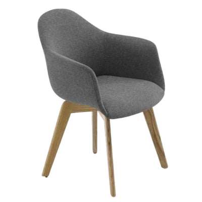 Silla de Oficina Visita - NOGAL BEAT ALESSIA ALESSIA BASE MADERA - Varios Colores - Asiento y Respaldo Tapizado - ALESSIA BASE MADERA - MOBILIARIO EN MOVIMIENTO - NOGAL BEAT - Silla de oficina