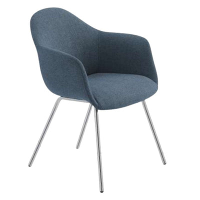 Silla de Oficina Visita - NOGAL BEAT ALESSIA BASE 4 PATAS CROMO - Varios Colores - Asiento y Respaldo Tapizado - ALESSIA BASE 4 PATAS CROMO - MOBILIARIO EN MOVIMIENTO - NOGAL BEAT - Silla de oficina