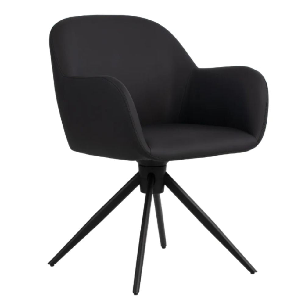 Silla de Oficina Visita - NOGAL BEAT FABIO - Varios Colores - Asiento y Respaldo Tapizado - FABIO - MOBILIARIO EN MOVIMIENTO - NOGAL BEAT - Silla de oficina