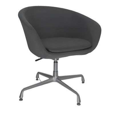 Silla de Oficina Visita - NOGAL BEAT JADE BASE ALUMINIO - Varios Colores - Asiento y Respaldo Tapizado - JADE BASE ALUMINIO - MOBILIARIO EN MOVIMIENTO - NOGAL BEAT - Silla de oficina