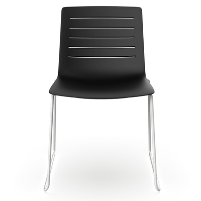 Silla de Oficina Visita - RESOL SKIN PATIN - Varios Colores - Asiento y Respaldo en Polipropileno - 03459 - Resol - NOGAL BEAT - Silla de Visita
