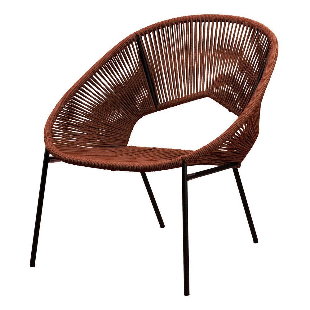 Silla de Terraza para Cafetería - NOGAL BEAT CHIARA - Varios Colores - Hierro y Cuerda - SILLA CHIARA Rojo - CAMCO - NOGAL BEAT - Silla de Terraza