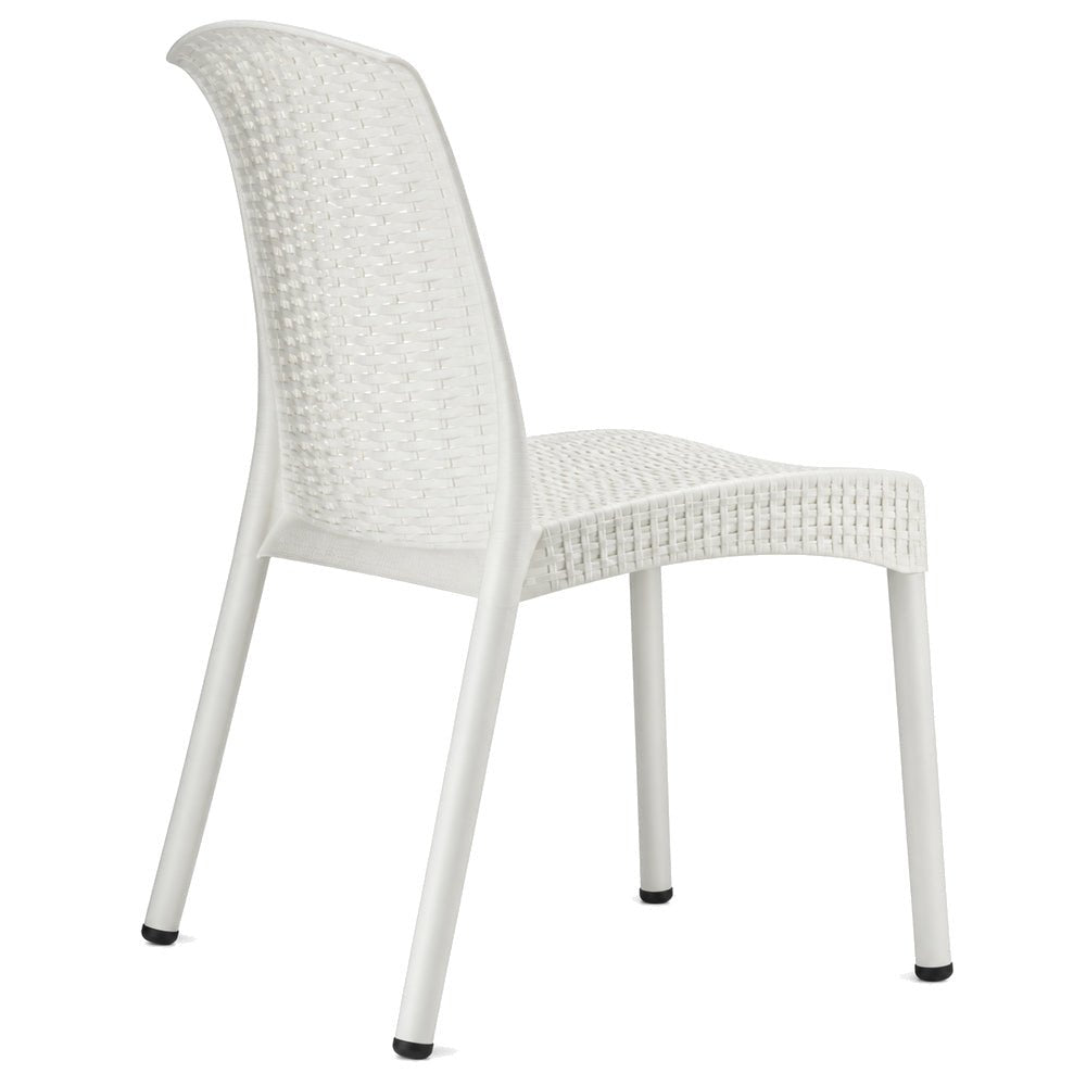 Silla Diseño Tejido - LABENZE OLIMPIA 155-08550 - Blanco - Estructura Aluminio Cubierta - 155-08550-ESP - Labenze - NOGAL BEAT - Silla Comercial Interior