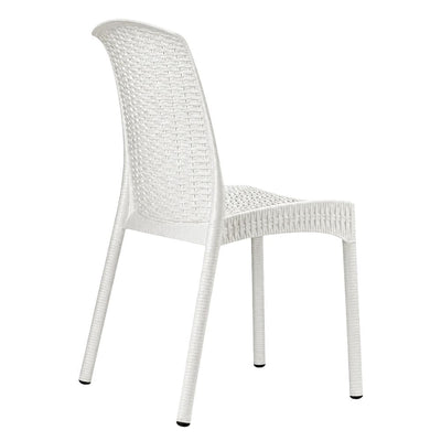 Silla Diseño Tejido - LABENZE OLIMPIA 155-08550 - Blanco - Estructura Aluminio Cubierta - 155-08550 - Labenze - NOGAL BEAT - Silla Comercial Interior